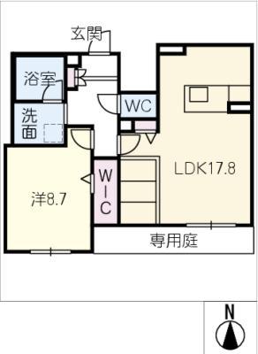 ラ クレール(1LDK/1階)の間取り写真