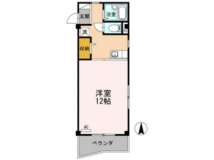 シティパルFUJU(ワンルーム/5階)の間取り写真