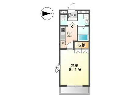 クレシア(1K/1階)の間取り写真