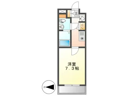 YS上前津(1K/10階)の間取り写真