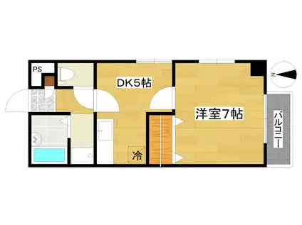 フレグランスデミツ(1DK/1階)の間取り写真