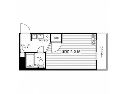 サンシャインビル晋州館(1K/2階)の間取り写真