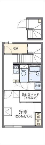 レオパレス橘(1K/2階)の間取り写真
