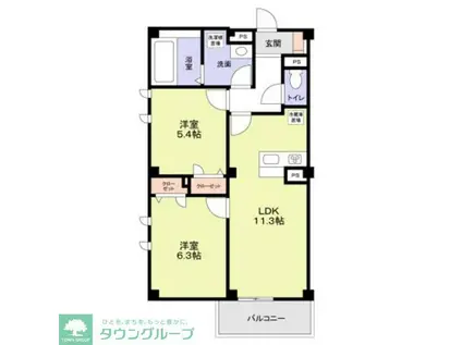 LAPIN湘南(2LDK/3階)の間取り写真