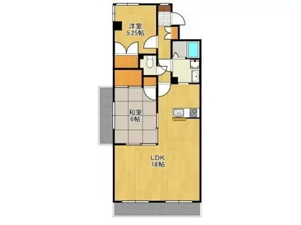 ラ グレイス姫路(2LDK/5階)の間取り写真