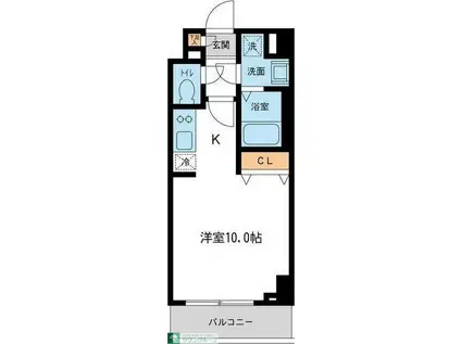 プライムアーバン住吉II(ワンルーム/7階)の間取り写真