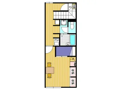 レオパレスアドニス ミヤキ(1K/2階)の間取り写真