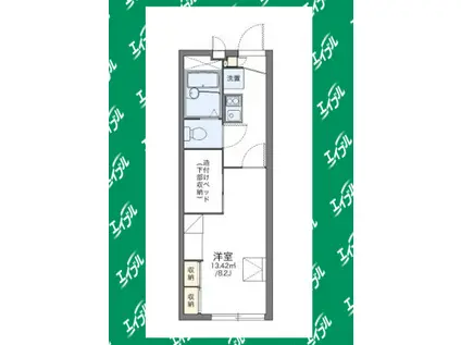 レオパレス阿久比(1K/2階)の間取り写真