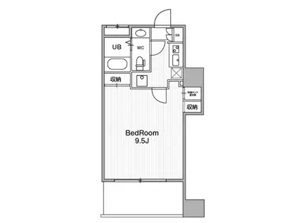 アーバンフラッツ池袋プレミアム(1K/17階)の間取り写真