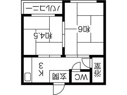 南陽ビル(2K/3階)の間取り写真
