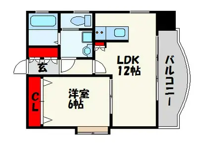 グランドキャニオン(1LDK/5階)の間取り写真