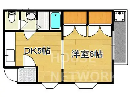 カステロレヴィPARTIII(1DK/3階)の間取り写真