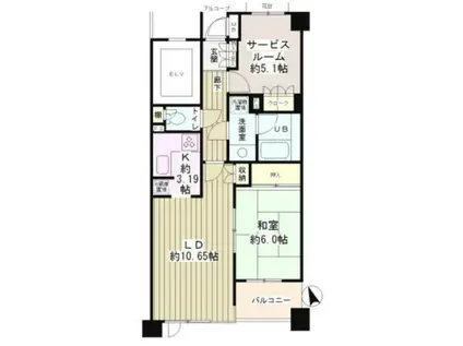 クラッサ調布(1SLDK/3階)の間取り写真