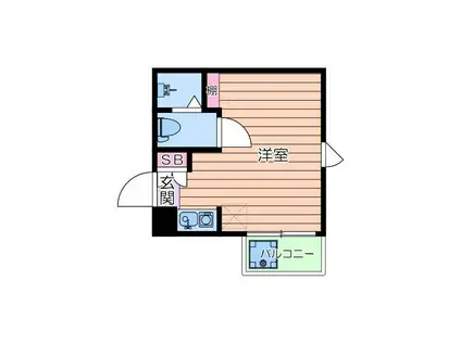 ネオハイシティ田園調布(ワンルーム/3階)の間取り写真
