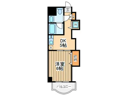 ティーズガーデン百合ヶ丘2(1K/2階)の間取り写真