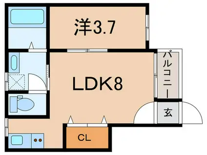 スペラーレ(1LDK/1階)の間取り写真