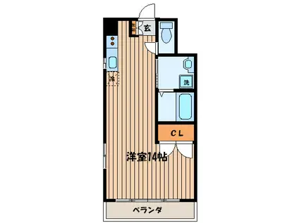 ハレルSA1ビル(ワンルーム/7階)の間取り写真