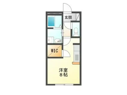 ブロードタウン神野II D(ワンルーム/2階)の間取り写真