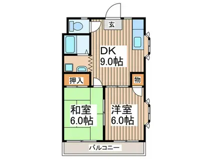 平和ハイツ(2DK/3階)の間取り写真
