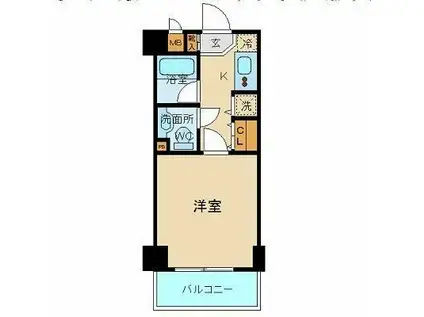 エスコート音羽(1K/4階)の間取り写真