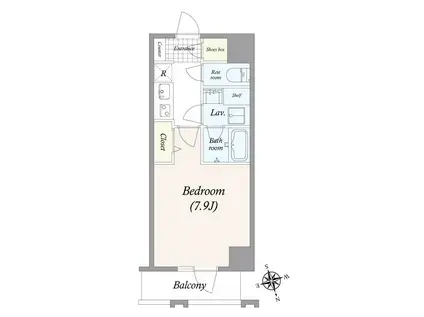 GRAN PASEO浅草橋II(1K/6階)の間取り写真