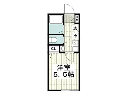 VIALETTA ヴィアレッタ(1K/2階)の間取り写真