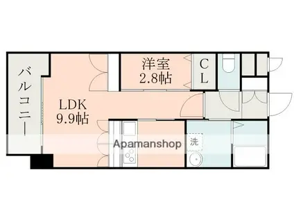 シャトー・デュ・アーサー(1LDK/6階)の間取り写真