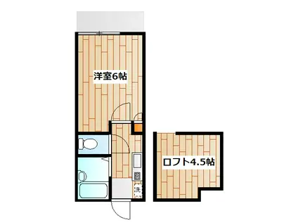 グランヴェールみゆき公園(1K/2階)の間取り写真