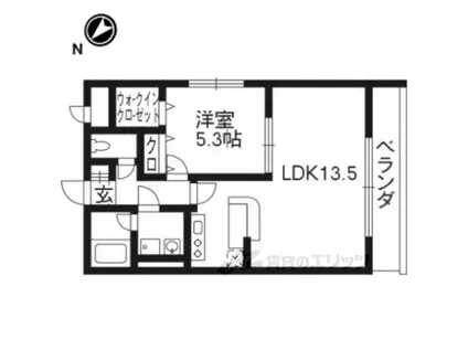 ボア・ソルテ壱番館(1LDK/2階)の間取り写真