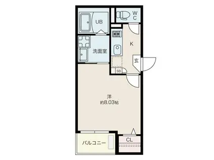 JACK HOSHOIII(1K/1階)の間取り写真