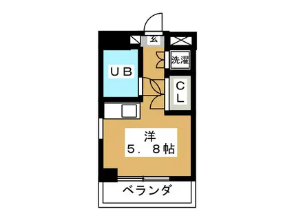プリオール綱島(ワンルーム/5階)の間取り写真