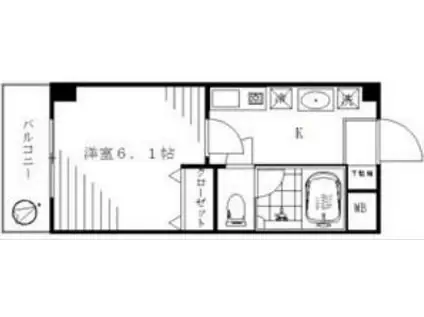 アルビオン宮地(1K/4階)の間取り写真