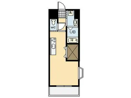 プレベントN(ワンルーム/6階)の間取り写真