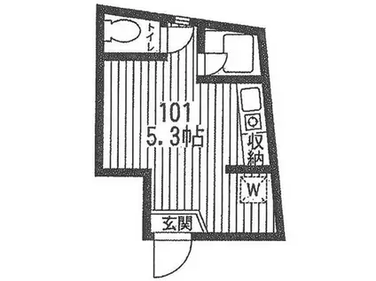アーバンプレイス東中野IV(ワンルーム/2階)の間取り写真
