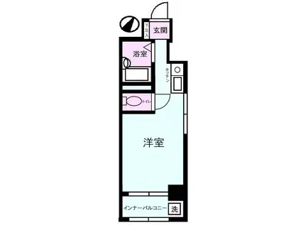 越前堀永谷マンション(ワンルーム/4階)の間取り写真