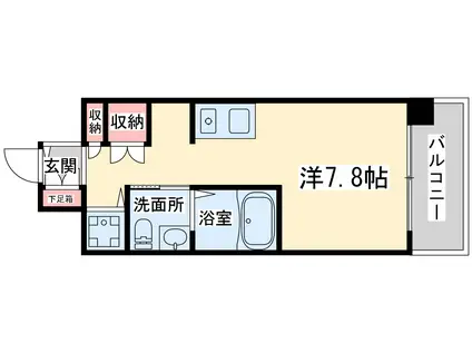 エスリード御堂筋梅田(ワンルーム/4階)の間取り写真