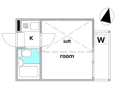 ライフピアベルストーク(1K/1階)の間取り写真