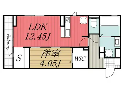 ソル ド レーヴ アッシュ(1SLDK/2階)の間取り写真