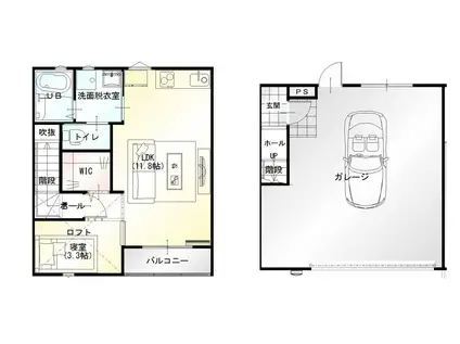 AN.MACCHINA BASE(1LDK/2階)の間取り写真