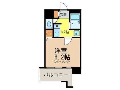 エクセレント大橋(1K/9階)の間取り写真