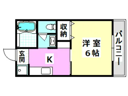 美沢コーポ(1K/2階)の間取り写真