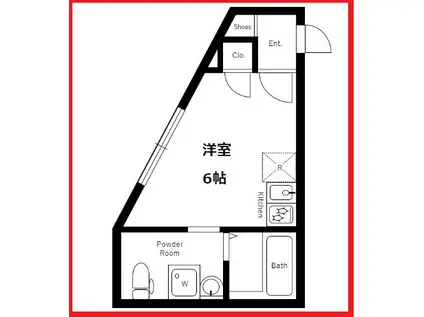 ルーデンスアヤセエスト(ワンルーム/2階)の間取り写真