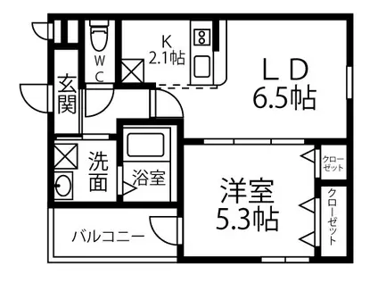 アイ・パレスI番館(1LDK/3階)の間取り写真