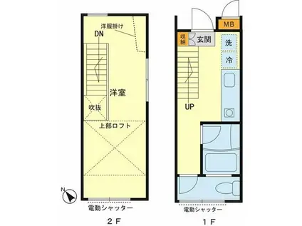 ハウス浅間町(1K/1階)の間取り写真