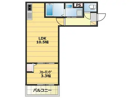 STAY HOME(1LDK/2階)の間取り写真