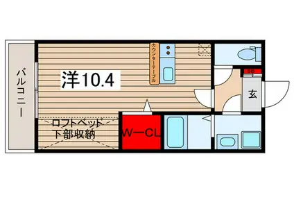 ARIETTA(ワンルーム/3階)の間取り写真