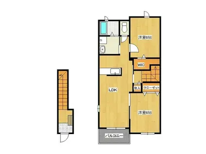 トゥインクル(2LDK/2階)の間取り写真