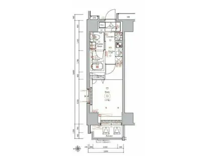 SYNEX UENO-MATSUGAYA(1K/4階)の間取り写真
