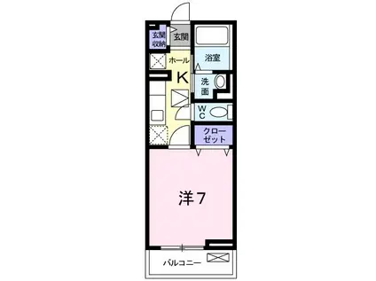 メゾン ボヌ-ルIII(1K/1階)の間取り写真