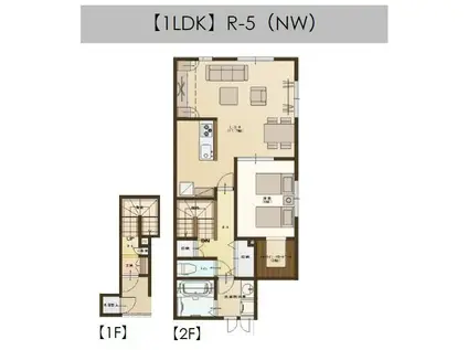 ユーソニアン・レジス(1LDK/2階)の間取り写真